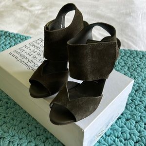 Pedro Garcia Sissel Olive Suede Sandals